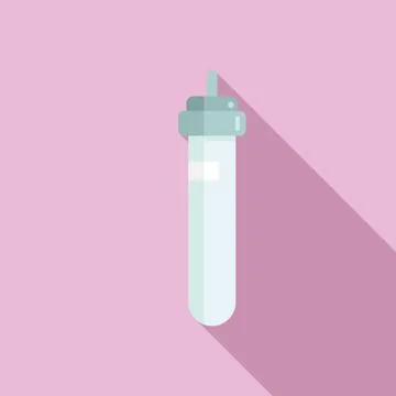 Covid test lab icon flat vector. Corona virus 스톡 일러스트