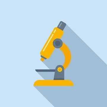 Covid test microscope icon flat vector. Corona lab イラスト素材