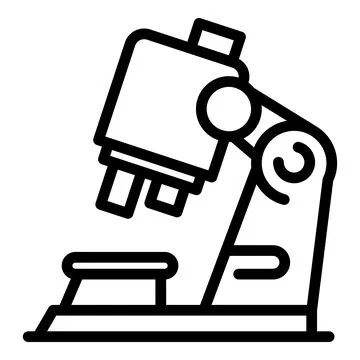 Covid test microscope icon, outline style 스톡 일러스트