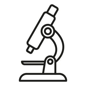 Covid test microscope icon outline vector. Corona lab イラスト素材