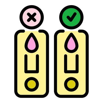 Covid test procedure icon vector flat Illustrazione stock