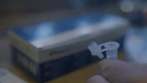 Covid test tube Stock Footage 286754249