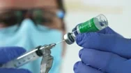 Covid Vaccine Oxford Coronavirus Covishield Healthcare Worker Ampoule Fills Stock Footage