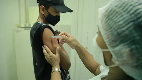 Covid vaccine shot Stock Footage