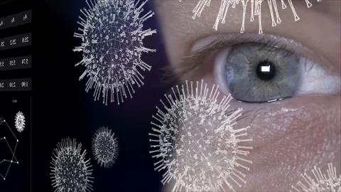 Covid Virus Eye  Stock Footage 194861453