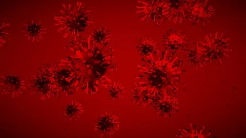 Covid virus red Stock Footage 128976584