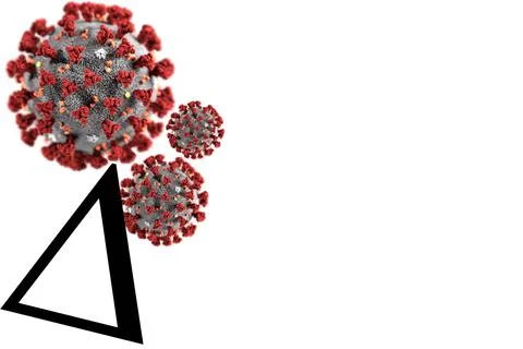 Covid virus variant over the world: Delta Stock Illustration