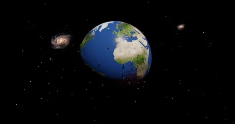 Covid19 attack the world3d Animation Stock Footage 127299932