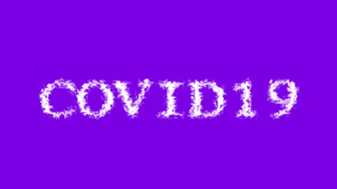 Covid19 cloud text effect violet isolated background Stock Footage 138722232