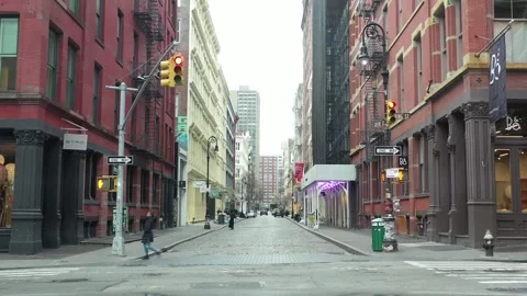 Covid19 Empty Streets SoHo Stock Footage 164670679