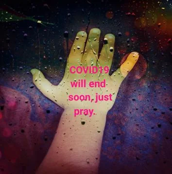 Covid19 illustration theme message Stock Photos