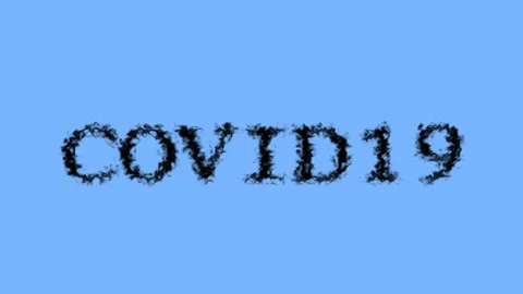 Covid19 smoke text effect sky isolated background Stock Footage 138722895