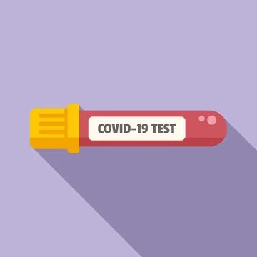 Covid19 test icon flat vector. Corona lab 스톡 일러스트