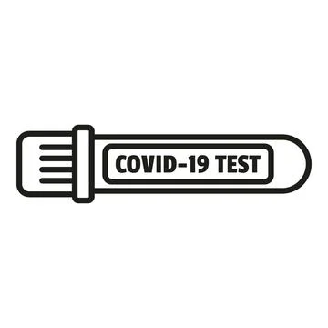 Covid19 test icon outline vector. Corona lab Illustrazione stock