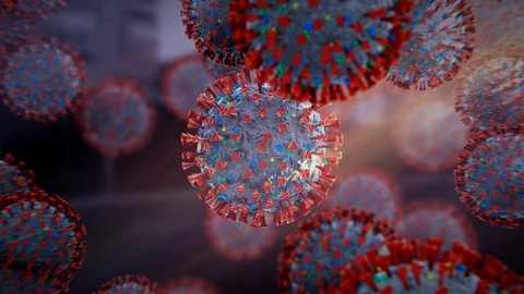 Covid19 virus dark sunlight Stock Footage 128974491