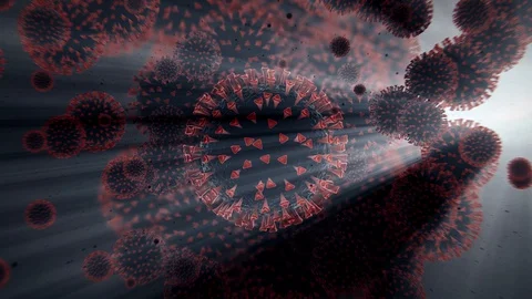 Covid19 virus Dark Theme Coronas Stock Footage 128974461