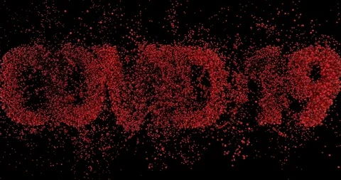 Covid19 virus text animated 2 Video stock 129613852