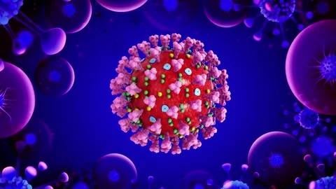 Covide-19 Virus 2D Animation A 動画素材 147028455
