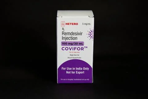 Covidor by Hetero used to treat coronavirus disease, for use in India Only Stock Photos