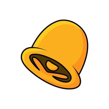 Cow bell simple vector design isolated on white Stock Illustration