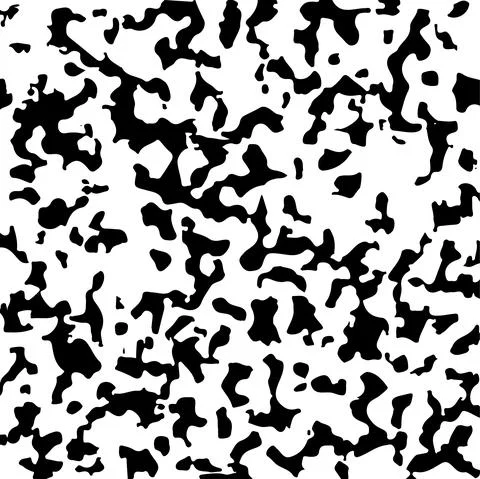 Cow black spot texture. Vector design of animal stain or print on skin. Stock Illustration