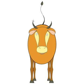 A cow colored Иллюстрация