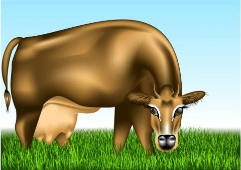 Cow dairy Stock Illustration