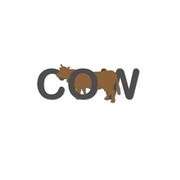 Cow design logo Stock Illustration