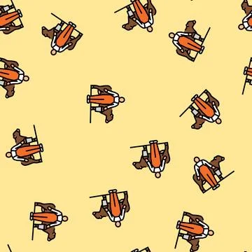 Cow field vector seamless pattern イラスト素材