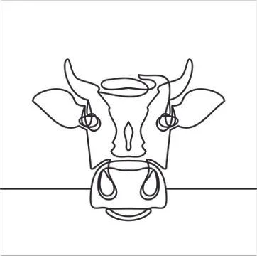 Cow flat icon. Stock-Illustration