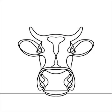 Cow flat icon. Stock-Illustration