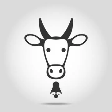 Cow head icon Stock Illustration