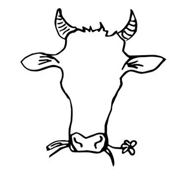 Cow head Illustrazione stock