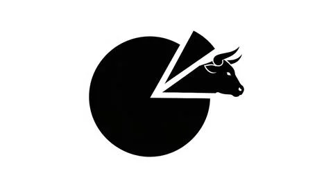 Cow head inside a circle Stock Illustration