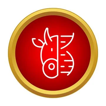 Cow head showing genetic modification and bionics concept イラスト素材