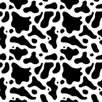 Cow hide pattern - animal texture. Seamless illustration. Illustrazione stock