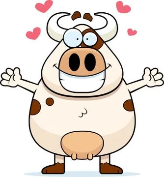 Cow hug Stock Illustration