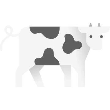Cow icon vector cattle giving dairy milk Stock Illustration