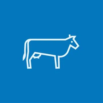 Cow line icon Illustrazione stock