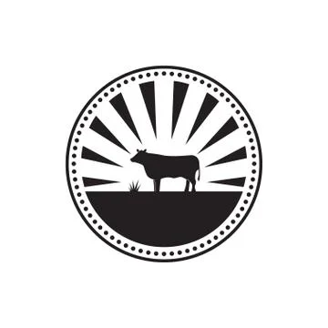 Cow logo design template Stock Illustration