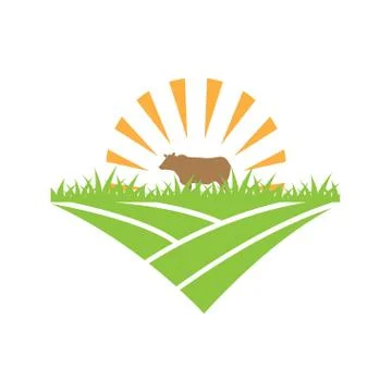 Cow logo design template Stock Illustration