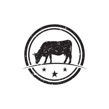 Cow logo design template Stock Illustration