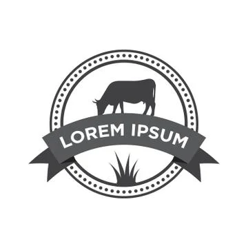Cow logo design template Stock Illustration