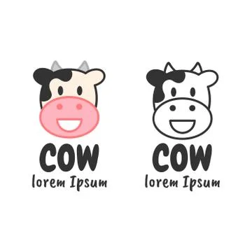 Cow logo Stockillustratie