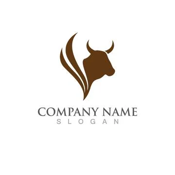 Cow Logo Template vector icon Stock Illustration