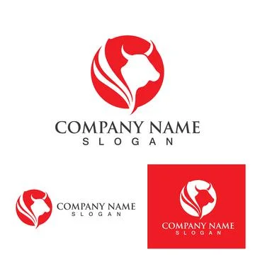 Cow Logo Template vector icon Stock Illustration