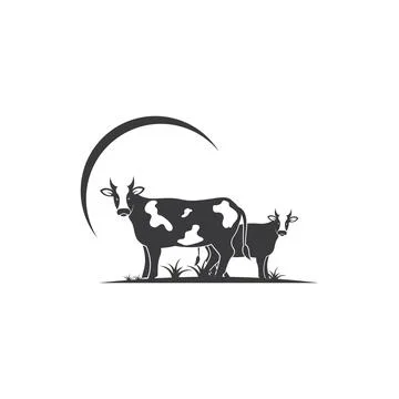 Cow logo vector illustration templat Stock Illustration