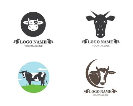 Cow logo vector illustration template Stock Illustration