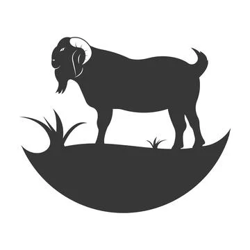 Cow logo vector illustration template Goat icon vector illustrtion Pro Vector Stock Illustration