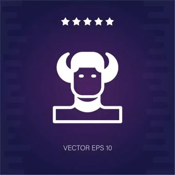 Cow man vector icon Stock Illustration